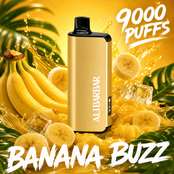 ALIBARBAR INGOT 9000 - 9000 Puffs Disposable Vape - BANANA BUZZ