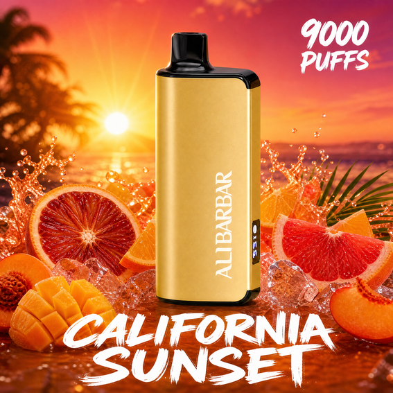 ALIBARBAR INGOT 9000 - 9000 Puffs Disposable Vape - CALIFORNIA SUNSET