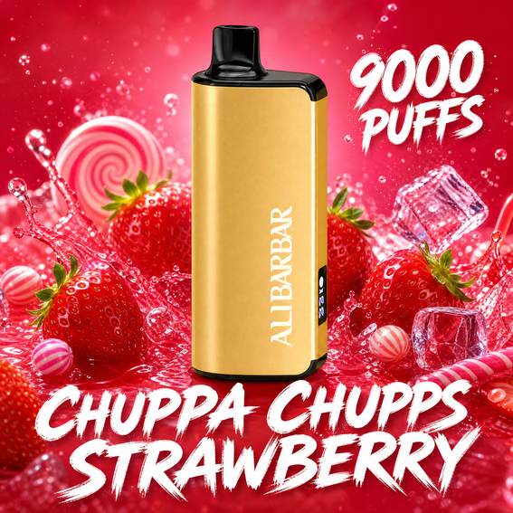 ALIBARBAR INGOT 9000 - 9000 Puffs Disposable Vape - CHUPPA CHUPPS STRAWBERRY