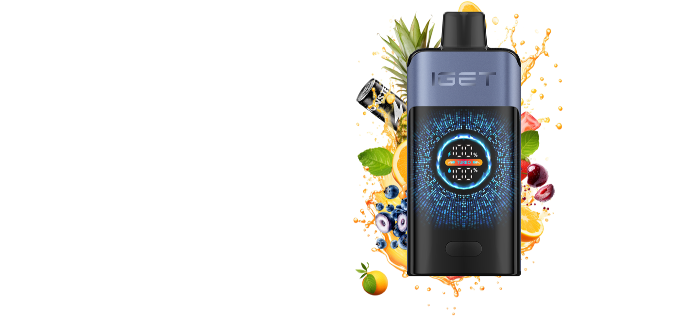 IGET ONE curved colour display with fruit splash