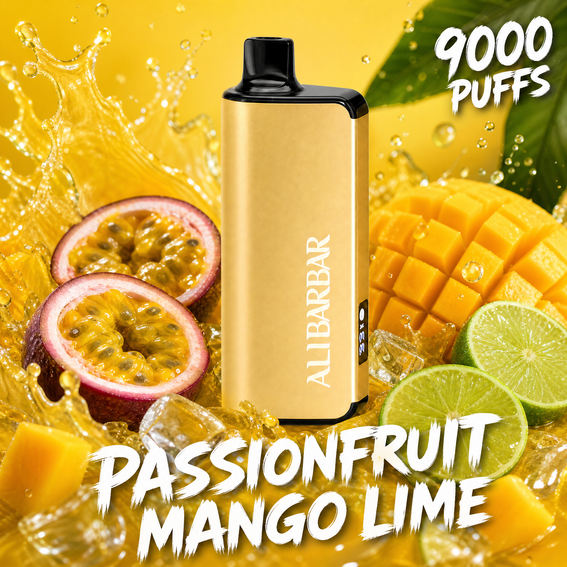 ALIBARBAR INGOT 9000 - 9000 Puffs Disposable Vape - PASSIONFRUIT MANGO LIME